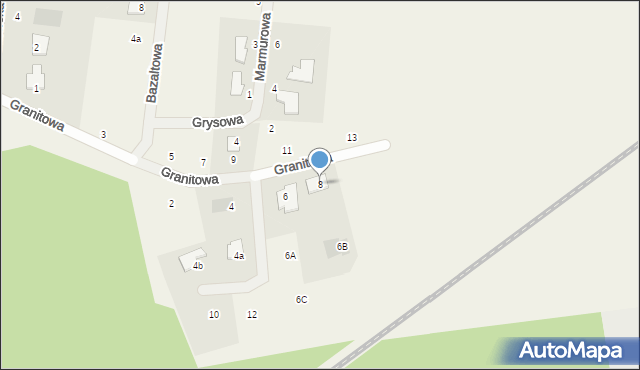 Murowaniec, Granitowa, 8, mapa Murowaniec