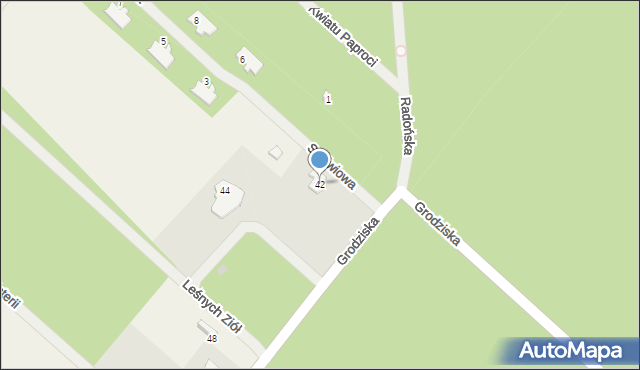 Musuły, Grodziska, 42, mapa Musuły