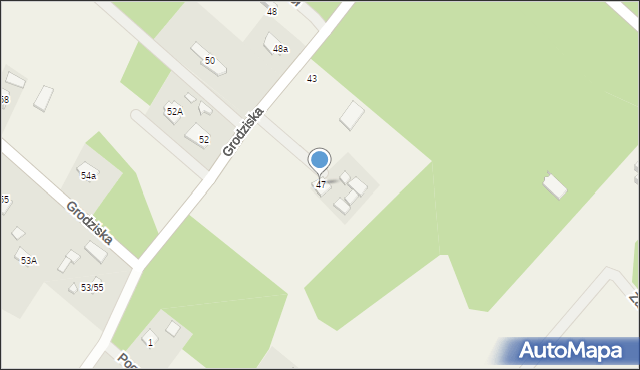 Musuły, Grodziska, 47, mapa Musuły