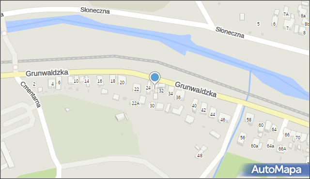 Muszyna, Grunwaldzka, 28, mapa Muszyna