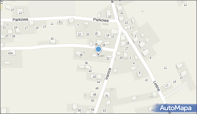 Myślachowice, Granice, 34, mapa Myślachowice