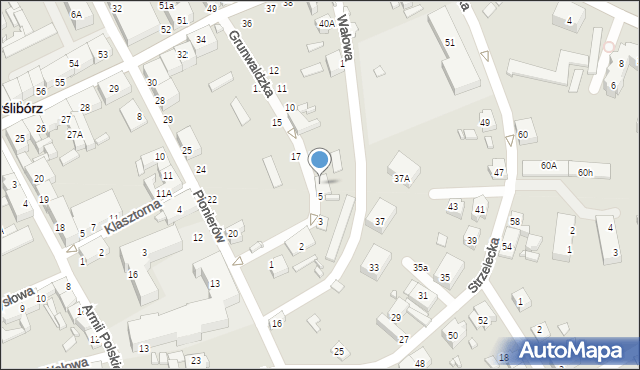 Myślibórz, Grunwaldzka, 6, mapa Myślibórz