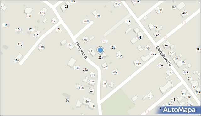 Mysłowice, Graniczna, 22a, mapa Mysłowice