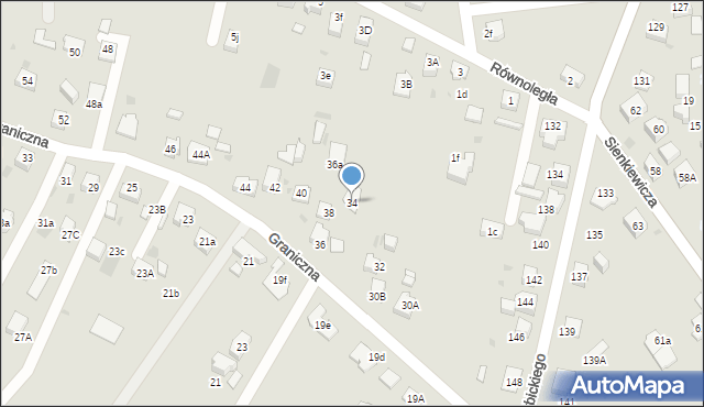 Mysłowice, Graniczna, 34, mapa Mysłowice