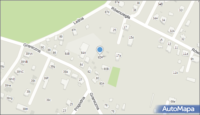 Mysłowice, Graniczna, 82A, mapa Mysłowice