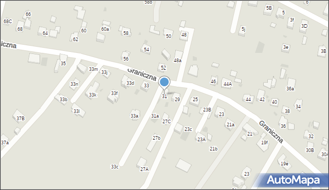 Mysłowice, Graniczna, 31, mapa Mysłowice