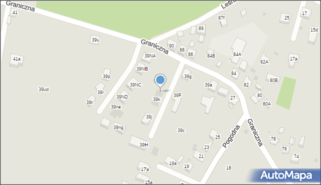 Mysłowice, Graniczna, 39l, mapa Mysłowice