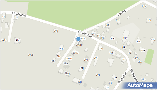 Mysłowice, Graniczna, 39NB, mapa Mysłowice