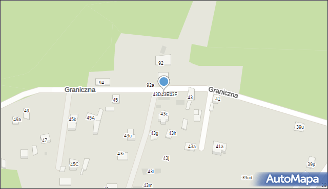 Mysłowice, Graniczna, 43d, mapa Mysłowice