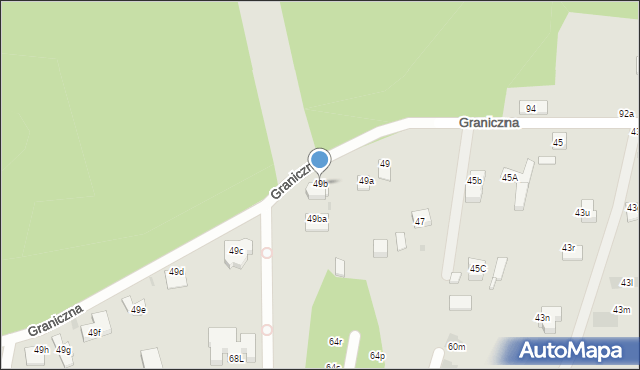 Mysłowice, Graniczna, 49b, mapa Mysłowice