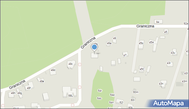 Mysłowice, Graniczna, 49ba, mapa Mysłowice