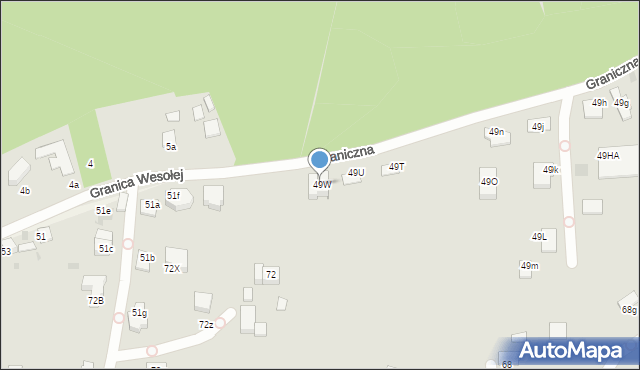 Mysłowice, Graniczna, 49W, mapa Mysłowice
