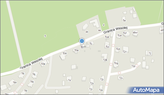 Mysłowice, Graniczna, 53, mapa Mysłowice