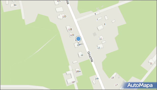 Myszków, Gruchla, 12F, mapa Myszków