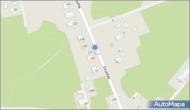 Myszków, Gruchla, 12s, mapa Myszków