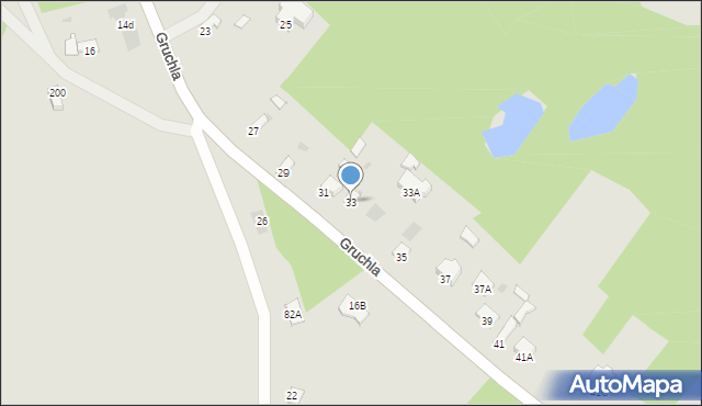 Myszków, Gruchla, 33, mapa Myszków