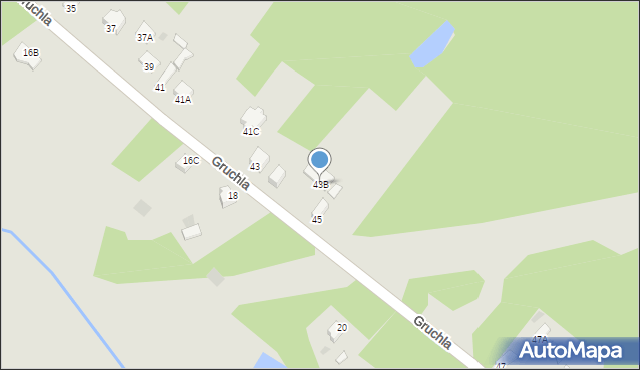 Myszków, Gruchla, 43B, mapa Myszków