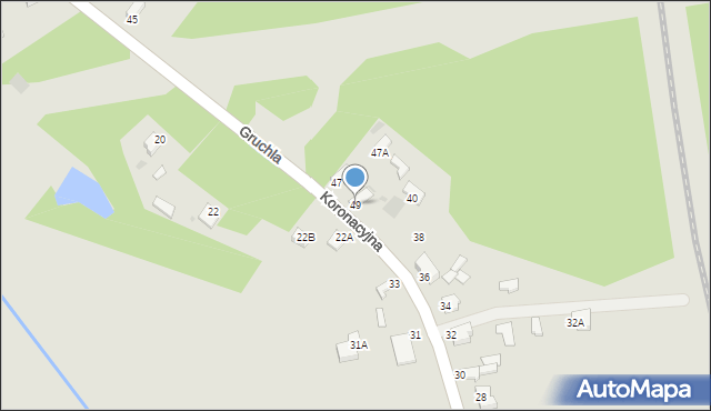 Myszków, Gruchla, 49, mapa Myszków