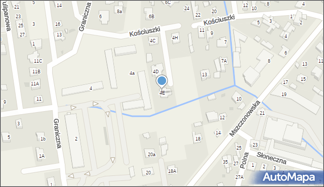 Nadarzyn, Graniczna, 4E, mapa Nadarzyn