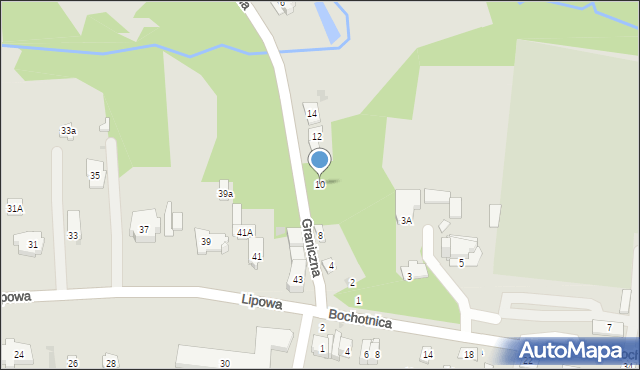 Nałęczów, Graniczna, 10, mapa Nałęczów