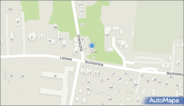 Nałęczów, Graniczna, 2, mapa Nałęczów