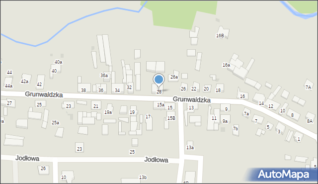 Namysłów, Grunwaldzka, 28, mapa Namysłów