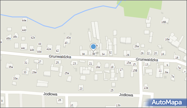 Namysłów, Grunwaldzka, 36, mapa Namysłów