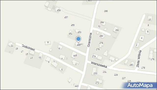 Narama, Graniczna, 449, mapa Narama