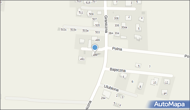 Narama, Graniczna, 489, mapa Narama