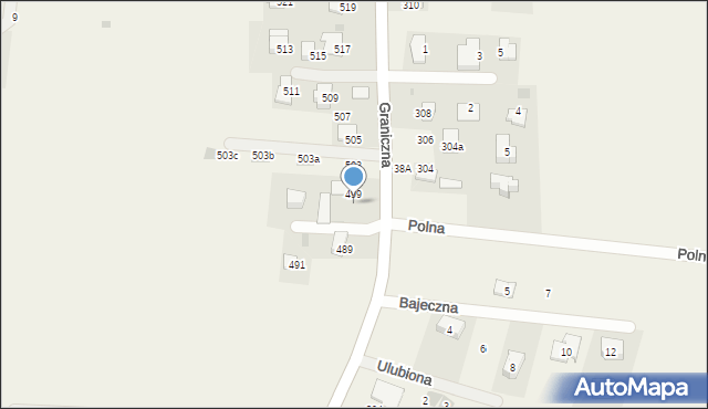 Narama, Graniczna, 499a, mapa Narama