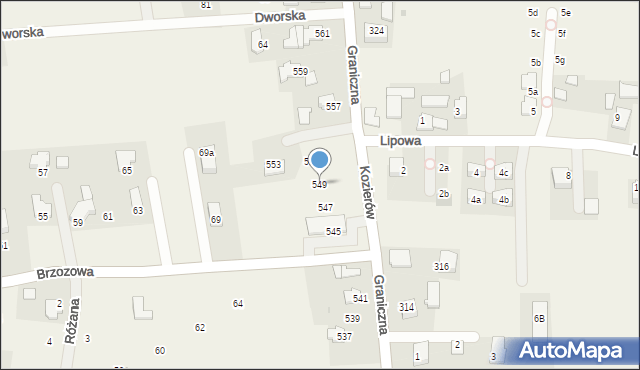 Narama, Graniczna, 549, mapa Narama