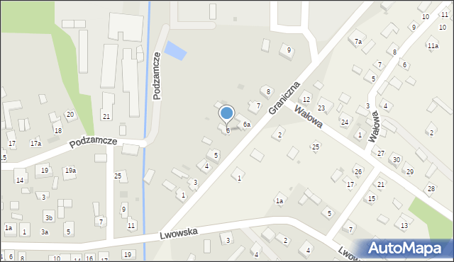 Narol, Graniczna, 6, mapa Narol