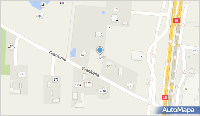 Niemce, Graniczna, 12, mapa Niemce