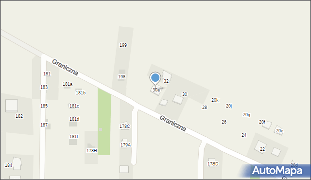 Niemce, Graniczna, 30a, mapa Niemce