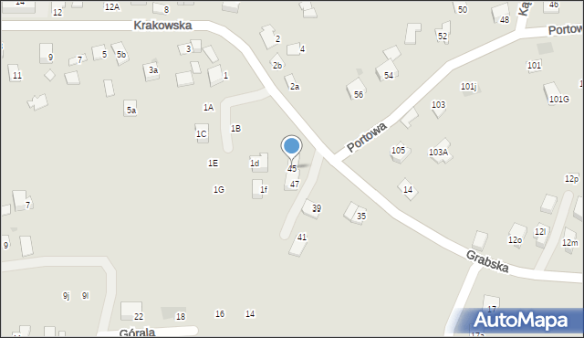 Niepołomice, Grabska, 45, mapa Niepołomice