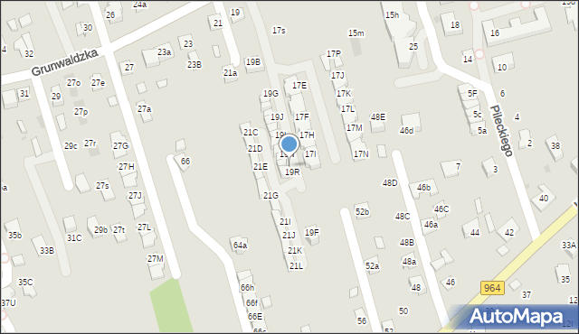 Niepołomice, Grunwaldzka, 19P, mapa Niepołomice
