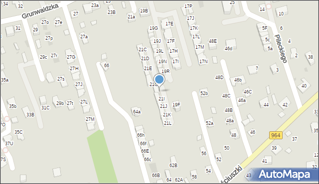 Niepołomice, Grunwaldzka, 21H, mapa Niepołomice