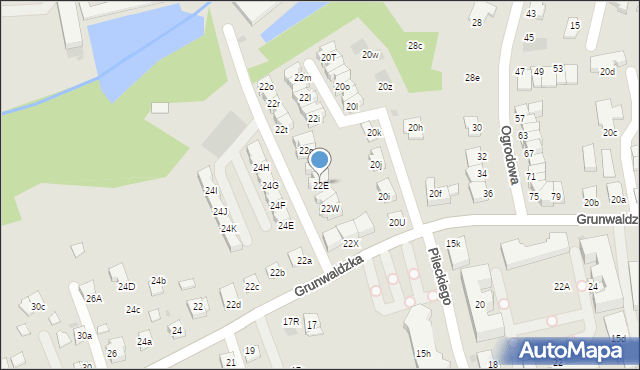 Niepołomice, Grunwaldzka, 22E, mapa Niepołomice