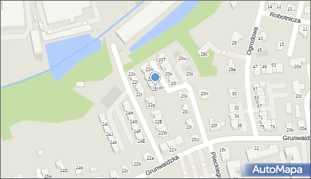 Niepołomice, Grunwaldzka, 22i, mapa Niepołomice