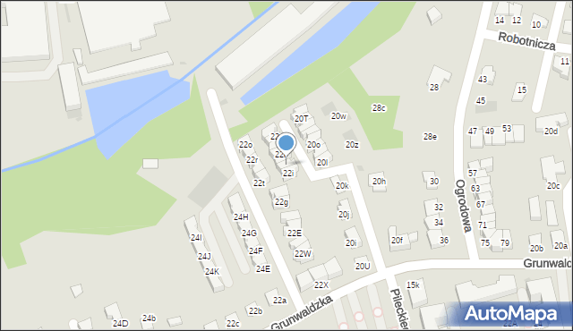 Niepołomice, Grunwaldzka, 22j, mapa Niepołomice