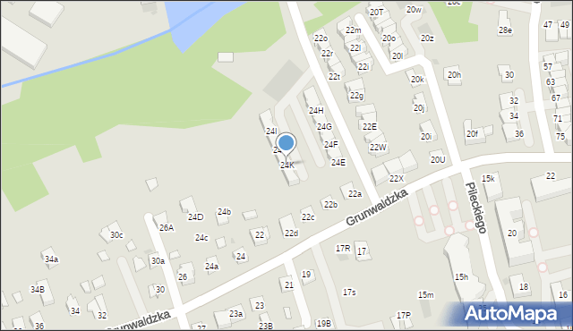 Niepołomice, Grunwaldzka, 24K, mapa Niepołomice