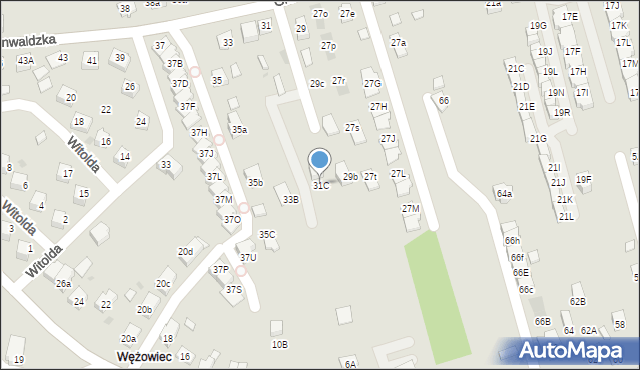 Niepołomice, Grunwaldzka, 31C, mapa Niepołomice