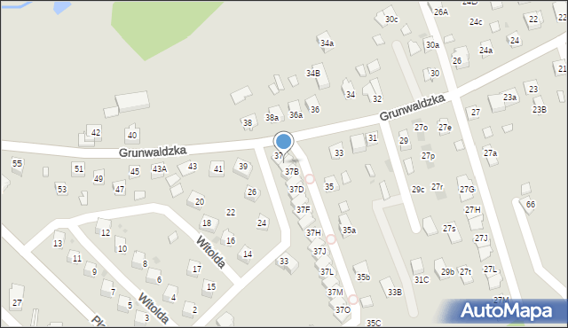 Niepołomice, Grunwaldzka, 37A, mapa Niepołomice