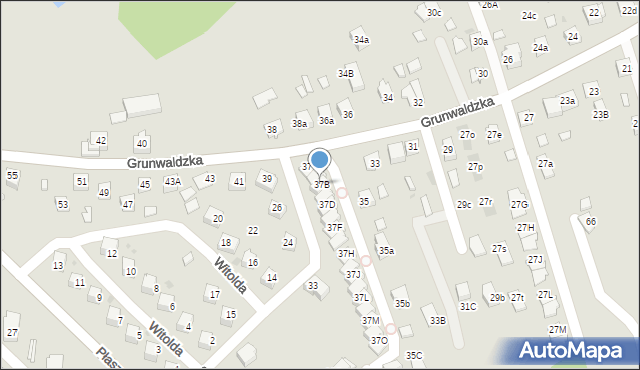 Niepołomice, Grunwaldzka, 37B, mapa Niepołomice