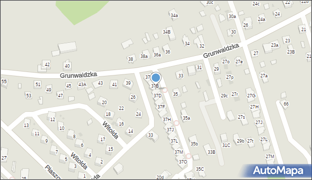 Niepołomice, Grunwaldzka, 37C, mapa Niepołomice