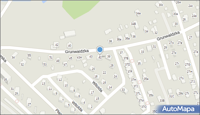 Niepołomice, Grunwaldzka, 41, mapa Niepołomice