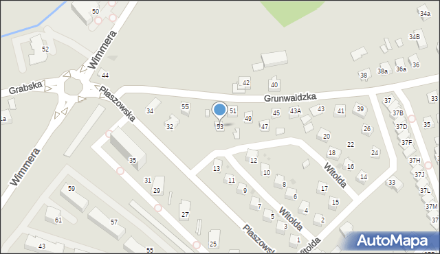 Niepołomice, Grunwaldzka, 53, mapa Niepołomice