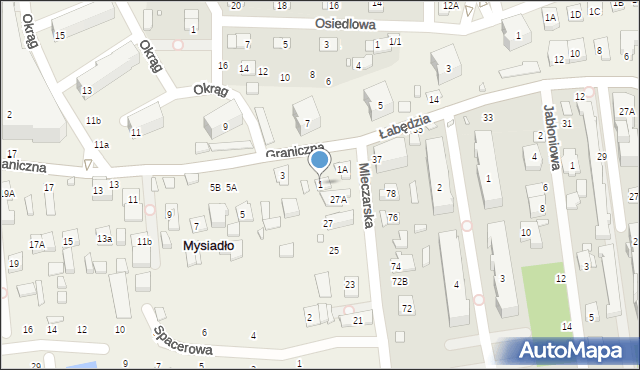 Nowa Iwiczna, Graniczna, 1, mapa Nowa Iwiczna