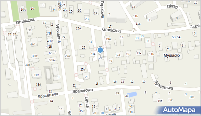 Nowa Iwiczna, Graniczna, 21, mapa Nowa Iwiczna