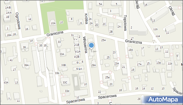 Nowa Iwiczna, Graniczna, 29b, mapa Nowa Iwiczna